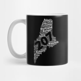 Maine Cities 207 Area Code Mug